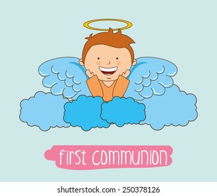my first communion design, vector illustration eps10 graphic 