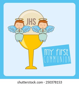 my first communion design, vector illustration eps10 graphic 