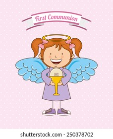 my first communion design, vector illustration eps10 graphic 