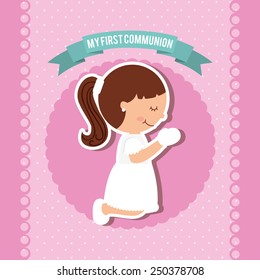 my first communion design, vector illustration eps10 graphic 