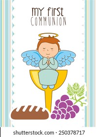 my first communion design, vector illustration eps10 graphic 