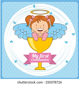 my first communion design, vector illustration eps10 graphic 