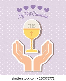 my first communion design, vector illustration eps10 graphic 