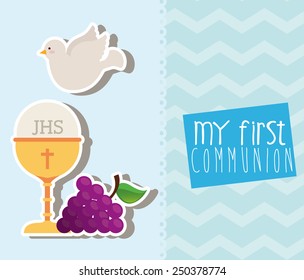 my first communion design, vector illustration eps10 graphic 