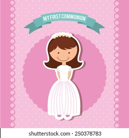 my first communion design, vector illustration eps10 graphic 