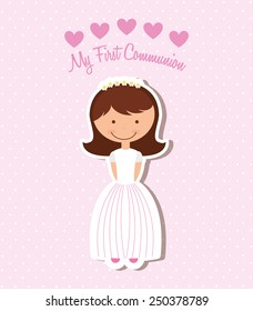 my first communion design, vector illustration eps10 graphic 