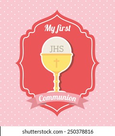 my first communion design, vector illustration eps10 graphic 