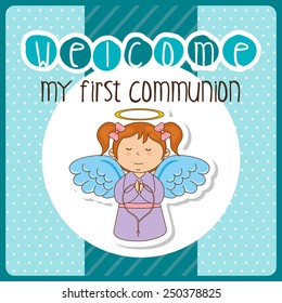 my first communion design, vector illustration eps10 graphic 