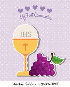 my first communion design, vector illustration eps10 graphic 