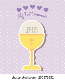 my first communion design, vector illustration eps10 graphic 