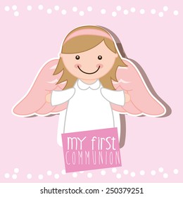 my first communion design, vector illustration eps10 graphic 