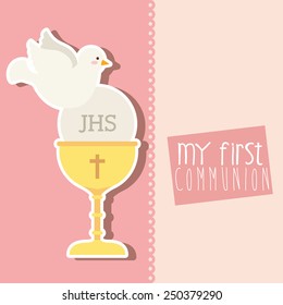 my first communion design, vector illustration eps10 graphic 