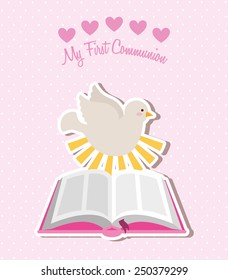my first communion design, vector illustration eps10 graphic 