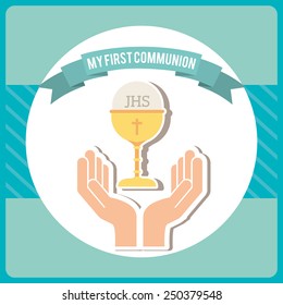 my first communion design, vector illustration eps10 graphic 