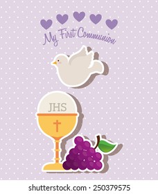 my first communion design, vector illustration eps10 graphic 