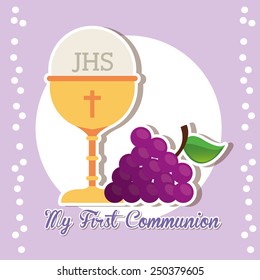 my first communion design, vector illustration eps10 graphic 