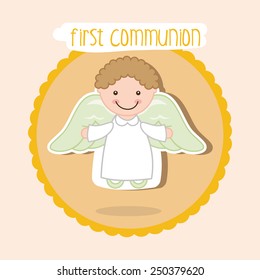 my first communion design, vector illustration eps10 graphic 