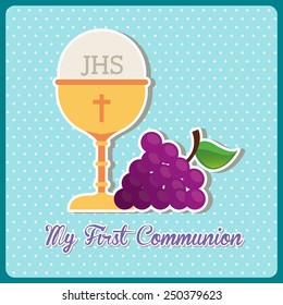 my first communion design, vector illustration eps10 graphic 