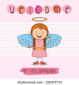 my first communion design, vector illustration eps10 graphic 