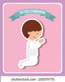 my first communion design, vector illustration eps10 graphic 