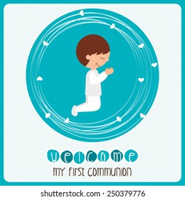 my first communion design, vector illustration eps10 graphic 