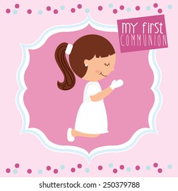 my first communion design, vector illustration eps10 graphic 