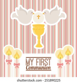 my first communion design, vector illustration eps10 graphic 