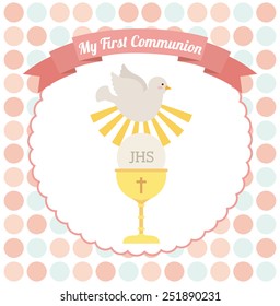 my first communion design, vector illustration eps10 graphic 