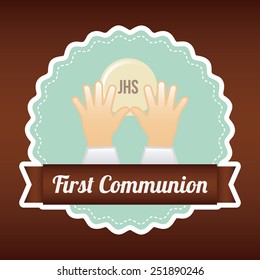 my first communion design, vector illustration eps10 graphic 