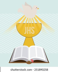 my first communion design, vector illustration eps10 graphic 