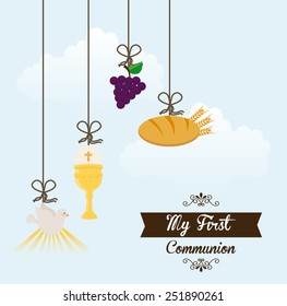 my first communion design, vector illustration eps10 graphic 