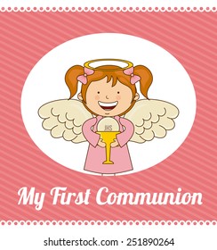 my first communion design, vector illustration eps10 graphic 