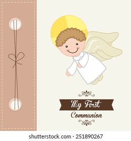 my first communion design, vector illustration eps10 graphic 