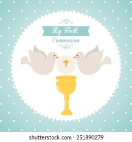 my first communion design, vector illustration eps10 graphic  svg