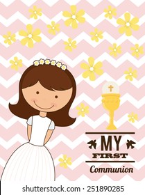 my first communion design, vector illustration eps10 graphic 