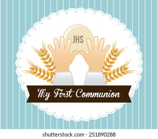 my first communion design, vector illustration eps10 graphic 