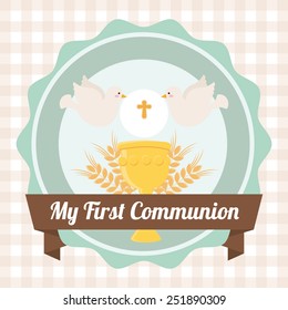 my first communion design, vector illustration eps10 graphic 