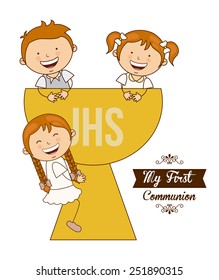 my first communion design, vector illustration eps10 graphic 