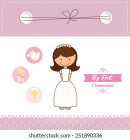 my first communion design, vector illustration eps10 graphic 