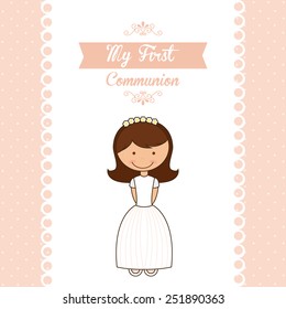 my first communion design, vector illustration eps10 graphic 