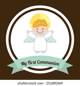 my first communion design, vector illustration eps10 graphic 