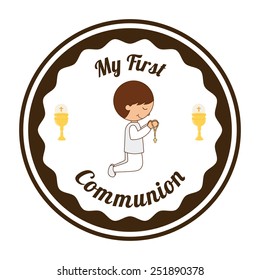 my first communion design, vector illustration eps10 graphic 