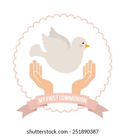 my first communion design, vector illustration eps10 graphic 