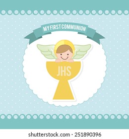 my first communion design, vector illustration eps10 graphic 