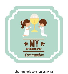 my first communion design, vector illustration eps10 graphic 