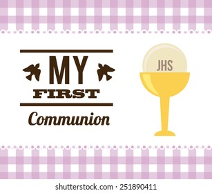 my first communion design, vector illustration eps10 graphic 