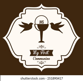 my first communion design, vector illustration eps10 graphic 