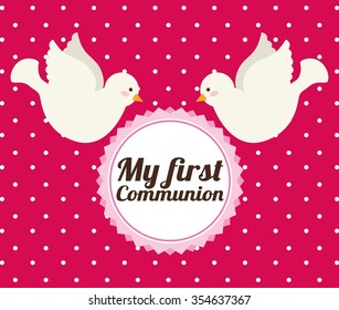 my first communion design, vector illustration eps10 graphic 