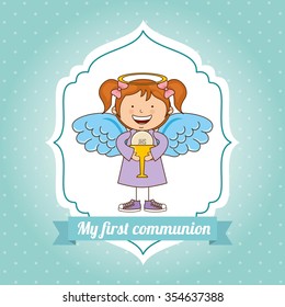 my first communion design, vector illustration eps10 graphic 