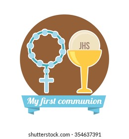 my first communion design, vector illustration eps10 graphic 